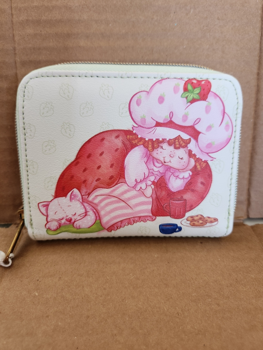 Loungefly Strawberry Shortcake Slumber Party Mini Zipper Wallet.